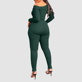Off-Shoulder Bodycon Pants Set